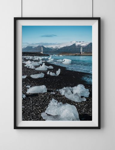 Diamentowa plaża, Islandia, plakat, fotografia, plik cyfrowy