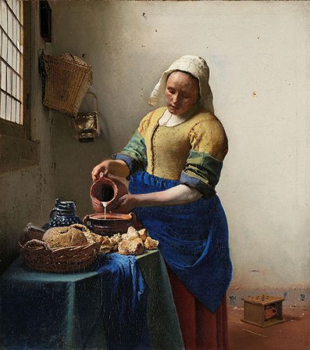 Mleczarka  -  JOHANNES VERMEER - Tapeta