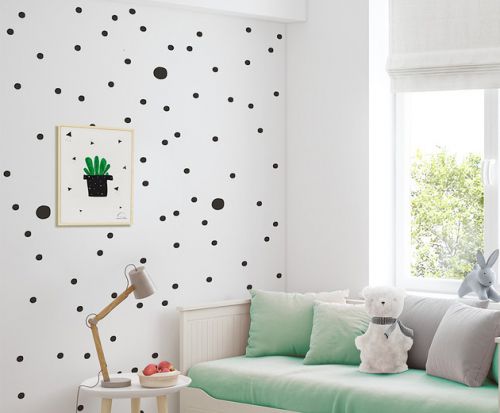 Tapeta dla dzieci Kropki (Black Dots)