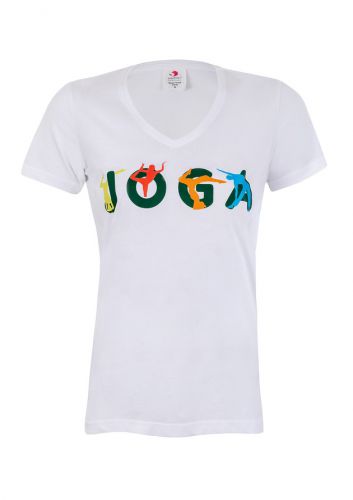 Bluzka t-shirt lotos ohm JOGA biała