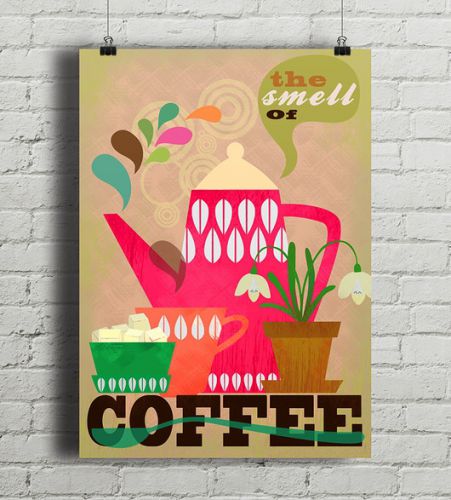 The Smell of Coffee - plakat giclee