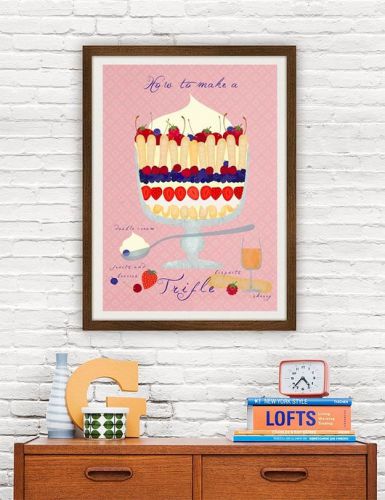 Deser Trifle - plakat kuchenny art giclee