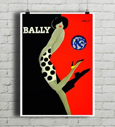 Bally fashion - vintage plakat