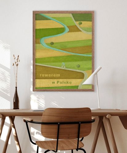 Rowerem w Polskę - plakat 50x70 cm