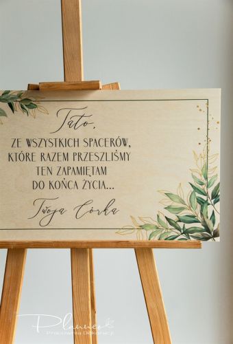 Tablica Tato ze wszystkich spacerów wzór Złote Liście